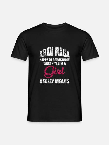 Krav Maga girl - Men's T-Shirt - black