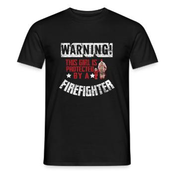 Firefighters dad - Men's T-Shirt - black - Front - AI Model Male 178 light (178cm)