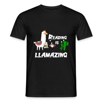 lama - Men's T-Shirt - black - Front - AI Model Male 178 light (178cm)