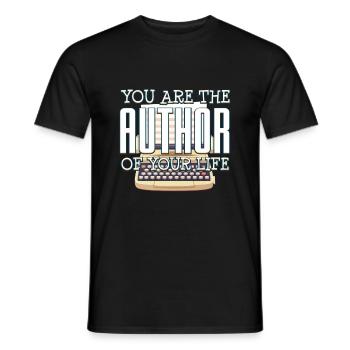 auteur - T-shirt homme - noir - Devant - AI Model Male 178 light (178cm)