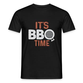BBQ grilling - Men's T-Shirt - black - Front - AI Model Male 178 light (178cm)