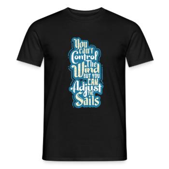 navigation à voile - T-shirt homme - noir - Devant - AI Model Male 178 light (178cm)