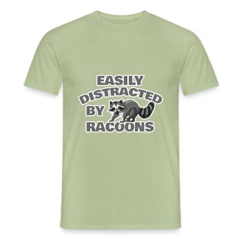 Waschbär Wald Bandit - Männer T-Shirt - Sage - Vorne - AI Model Male 178 light (178cm)
