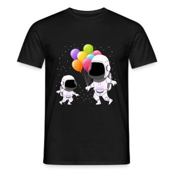 Astronomy astronaut child - Men's T-Shirt - black - Front - AI Model Male 178 light (178cm)