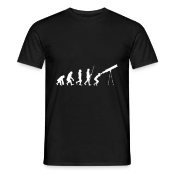 Evolution des astronomes - T-shirt homme - noir - Devant - AI Model Male 178 light (178cm)