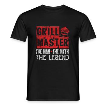 Grill master grill - T-shirt homme - noir - Devant - AI Model Male 178 light (178cm)