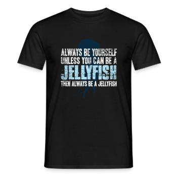 Qualle - Männer T-Shirt - Schwarz - Vorne - AI Model Male 178 light (178cm)