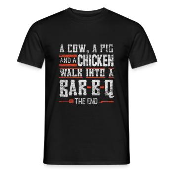 BBQ Grillen - Männer T-Shirt - Schwarz - Vorne - AI Model Male 178 light (178cm)