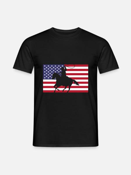 Cowboy USA - Men's T-Shirt - black