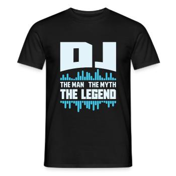 DJ - Men's T-Shirt - black - Front - AI Model Male 178 light (178cm)