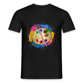 Paint brush - Men's T-Shirt - black - Front - AI Model Male 178 light (178cm)