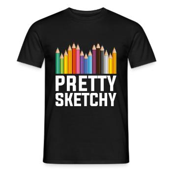 art - Men's T-Shirt - black - Front - AI Model Male 178 light (178cm)