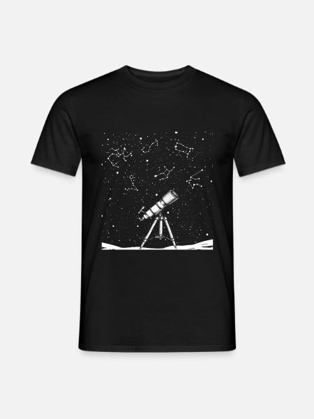 Télescope astronome astronomie - T-shirt homme - noir