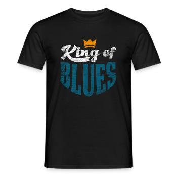 Blues - Männer T-Shirt - Schwarz - Vorne - AI Model Male 178 light (178cm)