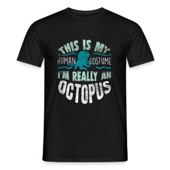 Oktopus - Männer T-Shirt - Schwarz - Vorne - AI Model Male 178 light (178cm)