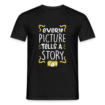 Appareil photo - T-shirt homme - noir - Devant - AI Model Male 178 light (178cm)