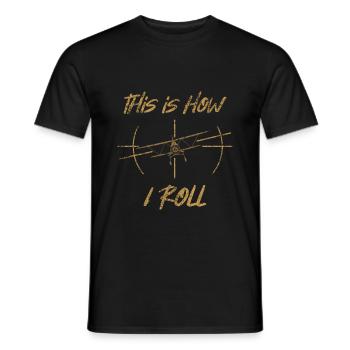Pilot plane - Men's T-Shirt - black - Front - AI Model Male 178 light (178cm)