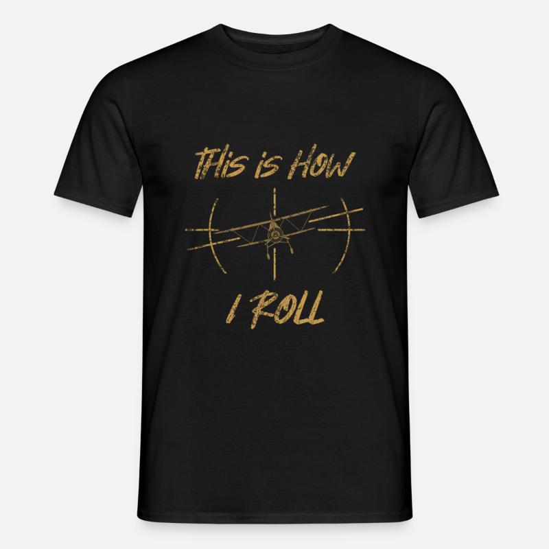 Pilot Flugzeug - Männer T-Shirt - Schwarz