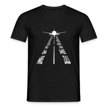 Airplane children - Men's T-Shirt - black - Front - AI Model Male 178 light (178cm)