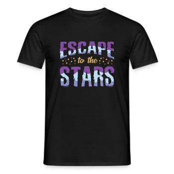 Astronaute de la galaxie - T-shirt homme - noir - Devant - AI Model Male 178 light (178cm)