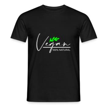 Vegan fruit vegan - Men's T-Shirt - black - Front - AI Model Male 178 light (178cm)