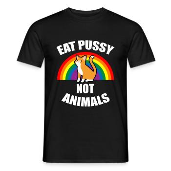 Vegetarier Tiere - Männer T-Shirt - Schwarz - Vorne - AI Model Male 178 light (178cm)