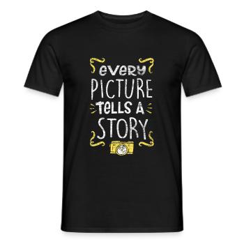 Photographer camera - Men's T-Shirt - black - Front - AI Model Male 178 light (178cm)