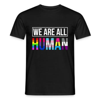 Transgenre gay LGBTQ - T-shirt homme - noir - Devant - AI Model Male 178 light (178cm)