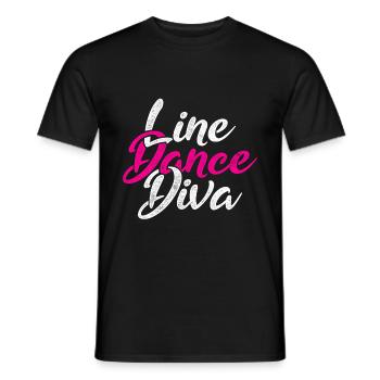 Linedance dance club - Men's T-Shirt - black - Front - AI Model Male 178 light (178cm)