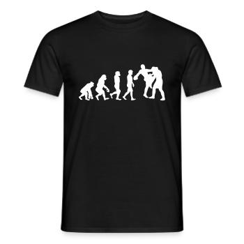 Evolution des combattants de Muay Thai - T-shirt homme - noir - Devant - AI Model Male 178 light (178cm)