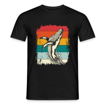 killer whale - Men's T-Shirt - black - Front - AI Model Male 178 light (178cm)