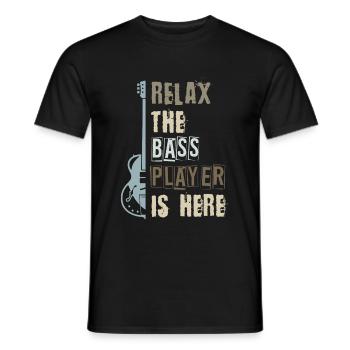 Joueur de basse de guitare basse - T-shirt homme - noir - Devant - AI Model Male 178 light (178cm)