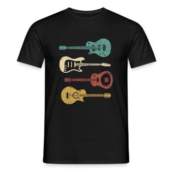 Gitarre Gitarrist - Männer T-Shirt - Schwarz - Vorne - AI Model Male 178 light (178cm)