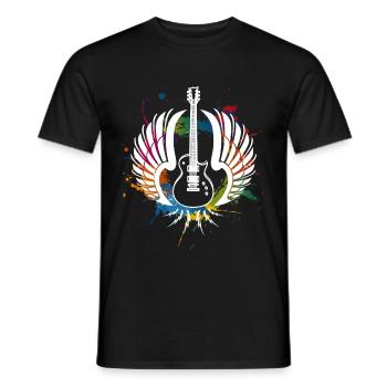 Guitare guitariste musique - T-shirt homme - noir - Devant - AI Model Male 178 light (178cm)