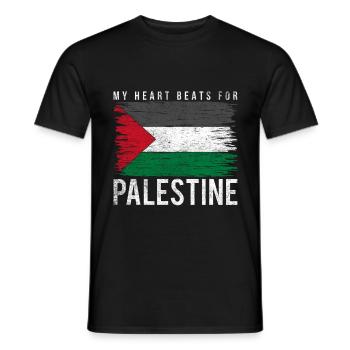 Palestine - Men's T-Shirt - black - Front - AI Model Male 178 light (178cm)