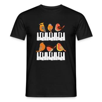 Klavier Instrument - Männer T-Shirt - Schwarz - Vorne - AI Model Male 178 light (178cm)