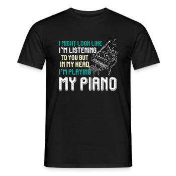 Klavier Musik Musikinstrument - Männer T-Shirt - Schwarz - Vorne - AI Model Male 178 light (178cm)
