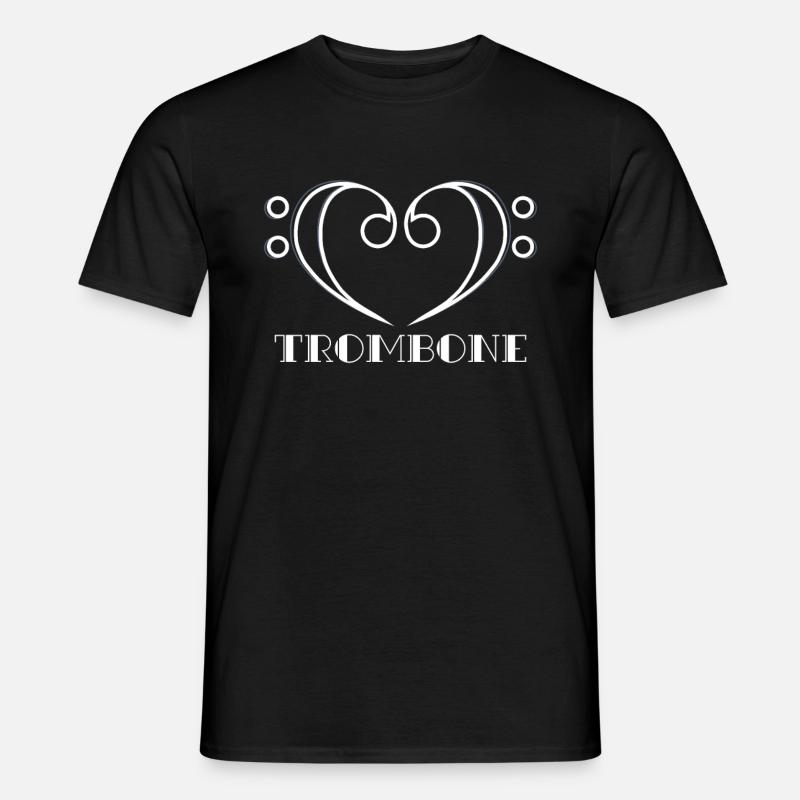 Posaune - Männer T-Shirt - Schwarz