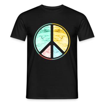 Hippie de la paix - T-shirt homme - noir - Devant - AI Model Male 178 light (178cm)