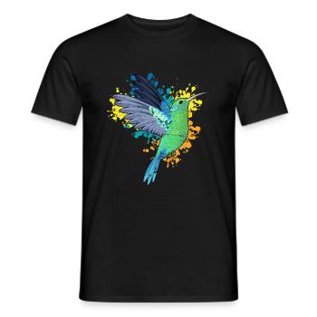 Birds animals - Men's T-Shirt - black - Front - AI Model Male 178 light (178cm)