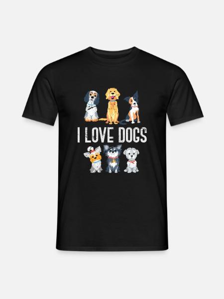 Dog dog lover - Men's T-Shirt - black