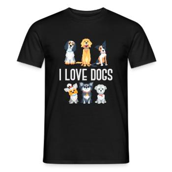 Dog gift idea dog lover - Men's T-Shirt - black - Front - AI Model Male 178 light (178cm)