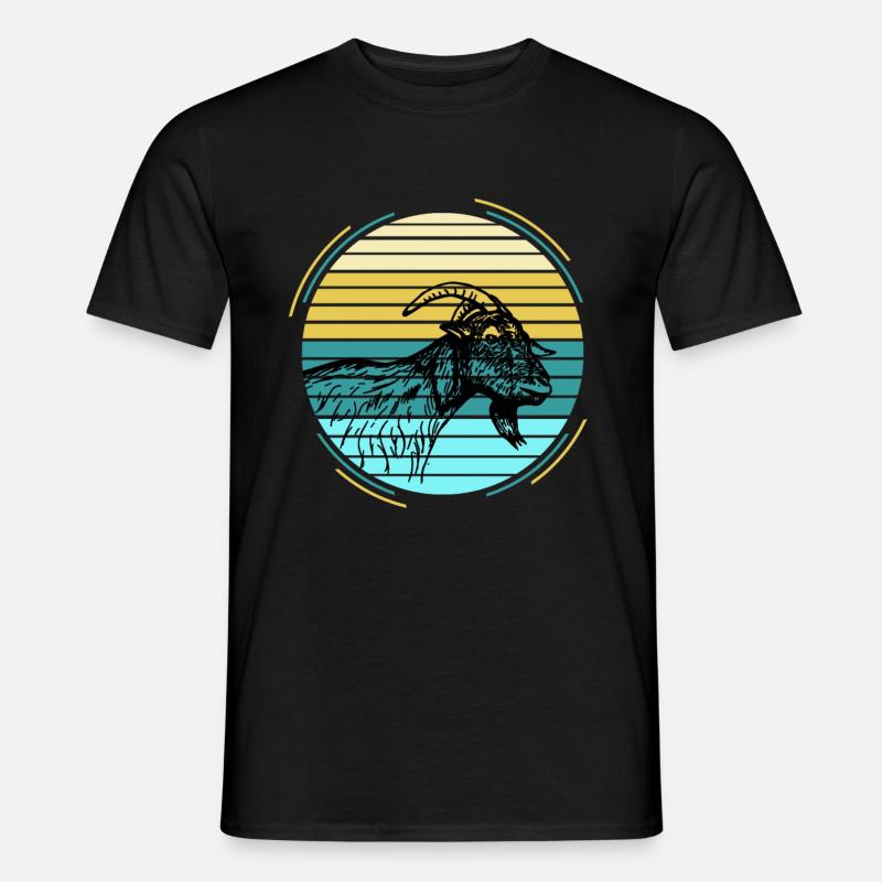 Ziege - Männer T-Shirt - Schwarz