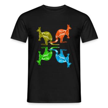 Cadeau de kangourou - T-shirt homme - noir - Devant - AI Model Male 178 light (178cm)
