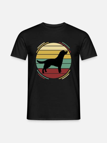 Retro dog labrador - Men's T-Shirt - black