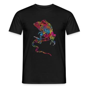 Iguane Asie - T-shirt homme - noir - Devant - AI Model Male 178 light (178cm)