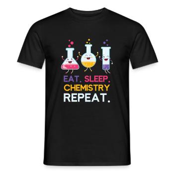 Chemistry chemicals - Men's T-Shirt - black - Front - AI Model Male 178 light (178cm)