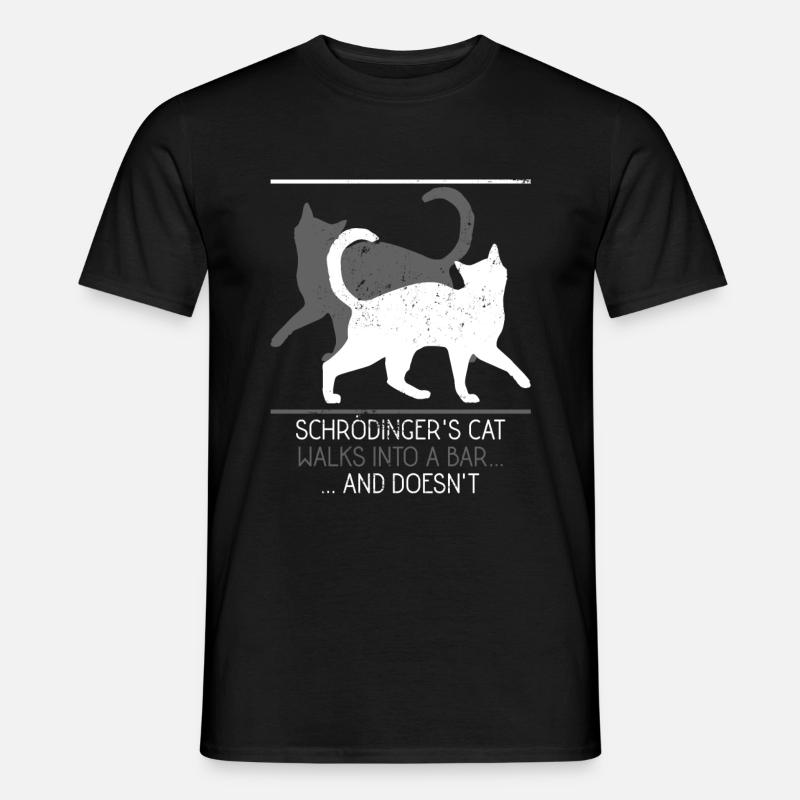 Physik Katze - Männer T-Shirt - Schwarz