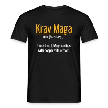 Krav Maga Mossad - Männer T-Shirt - Schwarz - Vorne - AI Model Male 178 light (178cm)