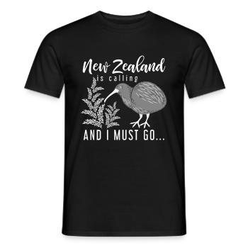Neuseeland Kiwi Neuseeländer - Männer T-Shirt - Schwarz - Vorne - AI Model Male 178 light (178cm)